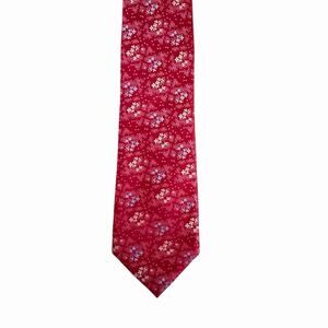 Charles Tyrwhitt Men’s Necktie Jermy H Street London Red W Yellow Blue Flowers